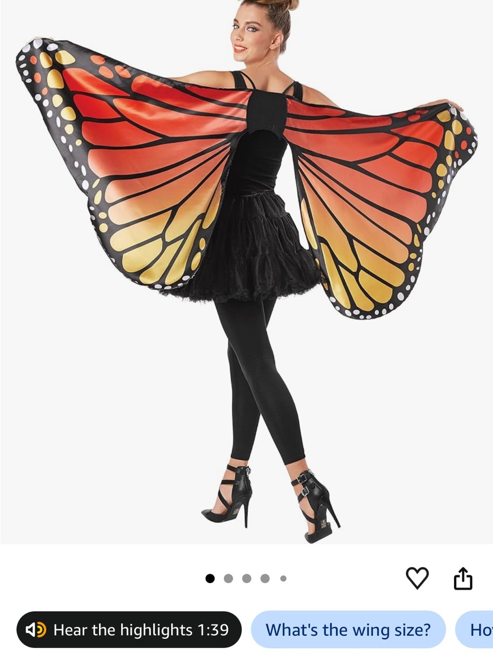 Brand new butterfly Halloween costume never used women’s one size